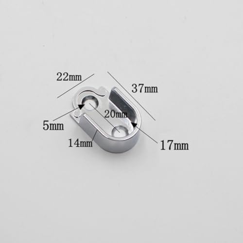 2 x Halterungen aus Zinklegierung für Schrank- und Badezimmervorhangstangen, starkes Design (16 mm) von Zilimontt