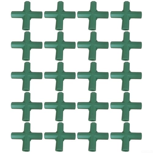 20 Stück 11 mm Gewächshaus-Rahmenverbinder – Garten-Eckverbinder – Kunststoff-Gartenrohrverbinder für Blumenständer und Gewächshaus-Rahmenbau – 3-Wege/4-Wege(D) von Zilimontt