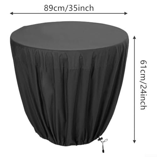 210D wasserdichte Oxford-Tuchabdeckung für Gartenbrunnen, einfache Wartung und kompakte Aufbewahrung (schwarz, 89 x 61 cm) von Zilimontt