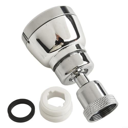 360 Grad drehbare Wasserhahn-Verlängerung, mit 3 Wassermodi, spritzwassergeschützt, Küchenspüle, Belüfter-Verlängerungsdüse, für Küche, Badezimmer, Wasserhahn, Sprühkopf (kurz) von Zilimontt