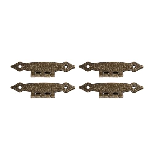 4 Stück kleine Schranktürscharniere H-Form, Eisenkonstruktion mit schwarzem Finish für langfristige Nutzung (Bronze) von Zilimontt