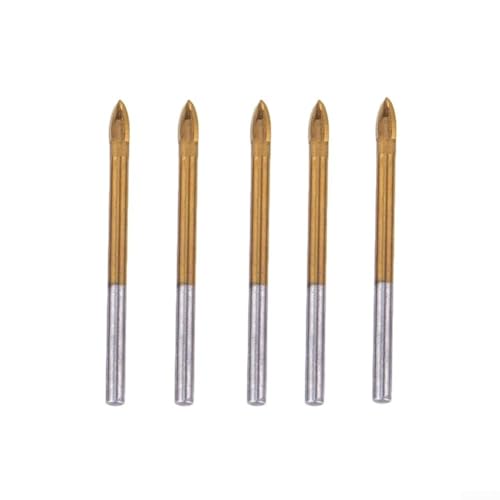 5 Stück Hartmetall-Bohrer, 5–12 mm, dreieckige Betonglasbohrer, Keramikfliesenbohrer für Spiegel und Keramikfliesen auf Beton, Ziegelwand (6 mm) von Zilimontt
