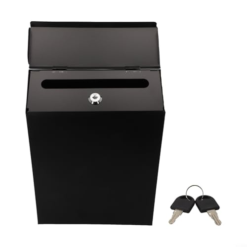 Abschließbarer Wandbriefkasten kombiniert Funktionalität mit rustikalem Design für Ihr Zuhause (schwarz) von Zilimontt