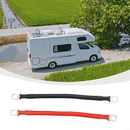 Batterie-Anschlusskabel, 12 V / 24 V DC, 19 cm Länge, 100 A Kapazität, mit verzinnten Kupferösen und PVC-Ummantelung von Zilimontt
