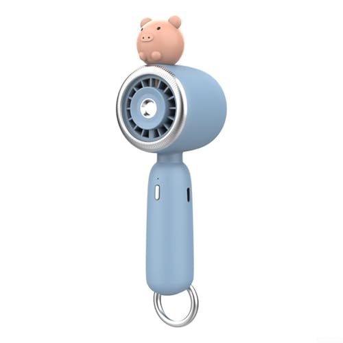 Benutzerfreundlicher Handventilator, für den Außenbereich, langlebiger Akku und einfache Bedienung mit Befeuchtungsfunktion (Blau) von Zilimontt