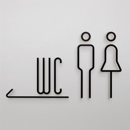 Bezauberndes WC Schild Platte Edles Acryl Design für klaren Waschraumzugang (D) von Zilimontt