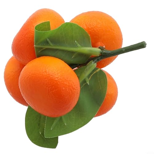 Dekorative künstliche Mandarine für Küche und Esstisch, realistische Schaumstoff-Fruchtanzeige (5 Köpfe) von Zilimontt