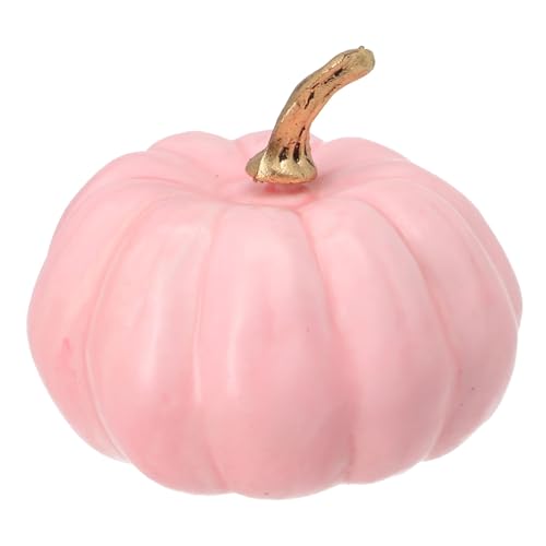 Dekorativer Simulationskürbis für den Herbst, perfekt geeignet für Thanksgiving-Tische und saisonale Displays (Rosa) von Zilimontt