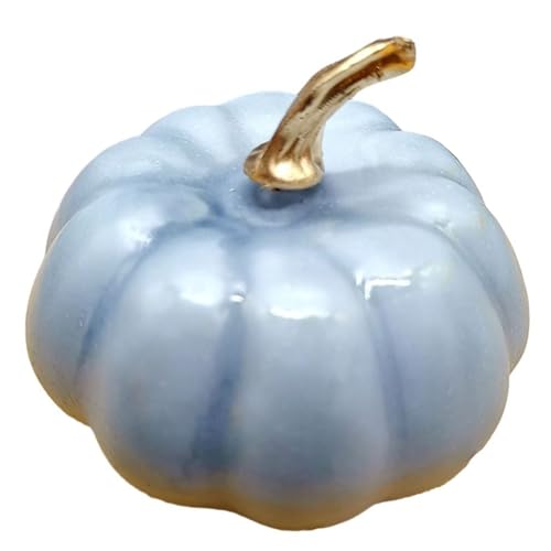Dekorativer Simulationskürbis für den Herbst, perfekt geeignet für Thanksgiving-Tische und saisonale Displays (hellgrau) von Zilimontt