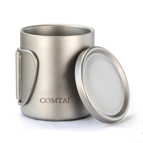 Doppelwandiger Wasserbecher für Kaffee und Tee, Isolierbecher mit Deckel für Outdoor und für den Heimgenuss (mit Griffen 550ml) von Zilimontt