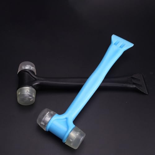 Ergonomischer 2-in-1-Gummihammer und Fugenwerkzeug für Tür- und Fenstermontage, Renovierungsprojekte mit rutschfestem Griff, blau oder schwarz (blau) von Zilimontt
