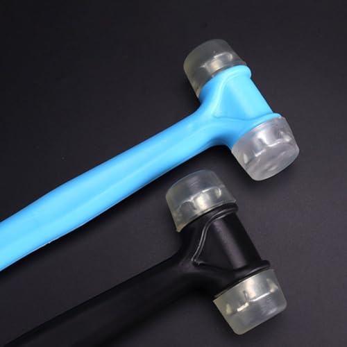 Ergonomischer 2-in-1-Gummihammer und Fugenwerkzeug für Tür- und Fenstermontage, Renovierungsprojekte mit rutschfestem Griff, blau oder schwarz (schwarz) von Zilimontt