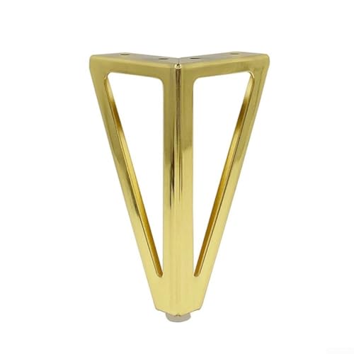 Ersatz-Möbelfüße, 4 Stück, 15,2 cm, Eisenbeine mit rutschfester Unterseite, perfekt für Sofas, Tische und mehr (Gold) von Zilimontt