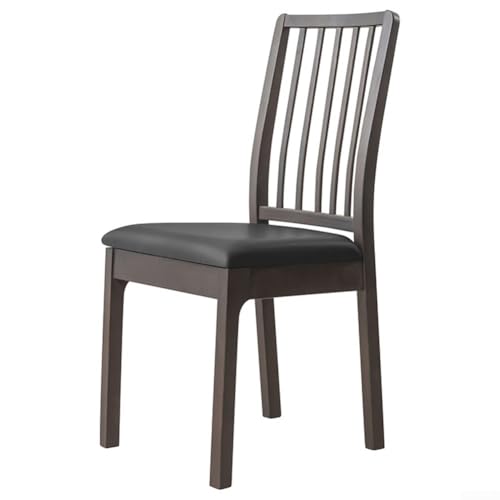 Esszimmerstuhlhusse aus PU-Leder, wasserdicht und sicherer Sitz mit elastischen Bändern (schwarz) von Zilimontt