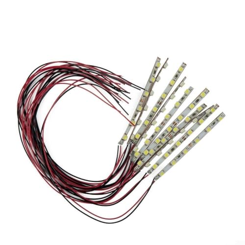 Flexibel für vorverdrahtete LED-Streifen für 12 V 18 V Anwendungen in Eisenbahnmodellen und Gebäudedisplays (weißes Licht) von Zilimontt