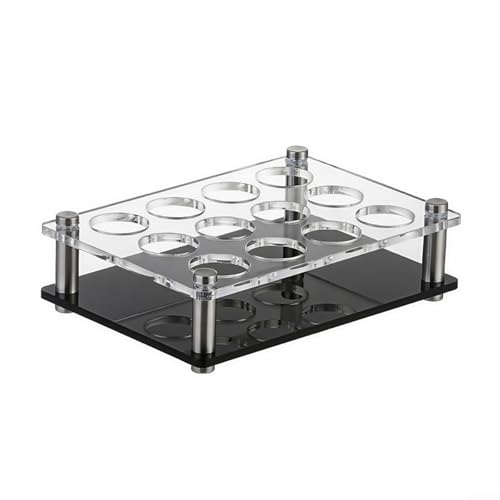 Glas-Tablett-Halter mit 24 Löchern – Acryl Schnapsgläser & Weinglas Cup Serviertablett Organizer – Display Bar Zubehör für Party und Club – Loch: 3 cm (12 Löcher) von Zilimontt