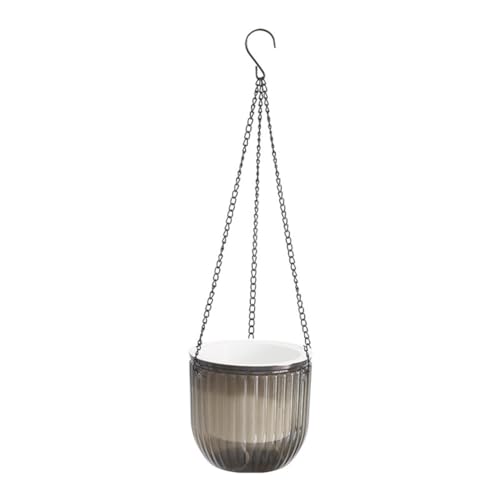 Hängender Blumentopf aus Kunststoff mit selbstbewässerndem Design und sichtbarem Wasserstand, Baumwollseil Feuchtigkeitsabgabe, belüfteter Innentopf, geeignet für verschiedene Hängepflanzen (groß) Hängender Blumentopf aus Kunststoff mit selbstbewässerndem Design und sichtbarem Wasserstand, Baumwollseil Feuchtigkeitsabgabe, belüfteter Innentopf, geeignet für verschiedene Hängepflanzen (groß) von Zilimontt