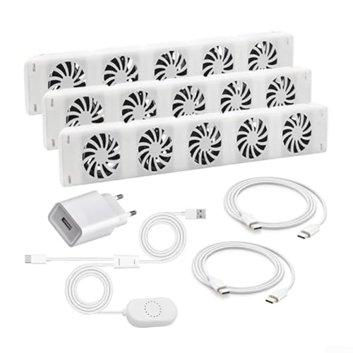 Heizkörper Ventilator, Heizkörperlüfter, Heizungsventilator Bei Unzureichender Heizung Und Heizkörpern Heizkamin Lüftung Heizverstärker Sparen Sie 12 Bis 100 CFM An Energie- Und Heizkosten(TRIO-SET) von Zilimontt
