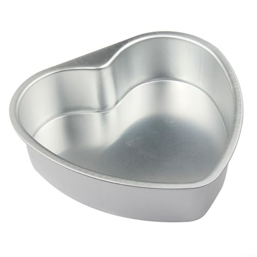 Herz-Kuchenform aus Aluminium mit abnehmbarem Boden, entworfen zum Backen von Schokoladenkuchen und süßen Leckereien in der Küche (25,4 cm) von Zilimontt