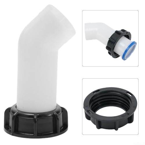 IBC Behälteradapter Auslauf mit Gewinde 60mm Durchmesser geeignet für Regenwassertanks und resistente Flüssigkeitstransfer (blau) von Zilimontt