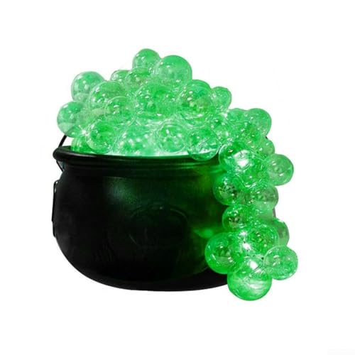 Indoor Halloween Decor DIY Bubbling Cauldron Set With Stand And Glowing Transparent Balls (D) von Zilimontt