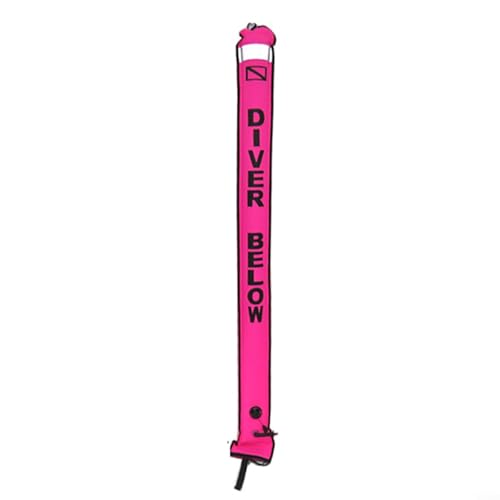 Innovatives aufblasbares Sicherheits-Bouy für Taucher, unverzichtbares Unterwasser-Signalgerät (1,5 m x 15 cm, Rosa) von Zilimontt