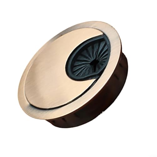 Kabeldurchlass für Schreibtisch mit abnehmbarer Abdeckplatte für mehrere Computerkabelgrößen (Rotbronze, 60 mm) von Zilimontt