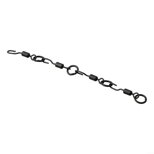 Karpfenangeln Essentials 100 Stück Spinner Wirbel mit Schnellwechselmechanismus und mattschwarzem Design (10 Stück) von Zilimontt