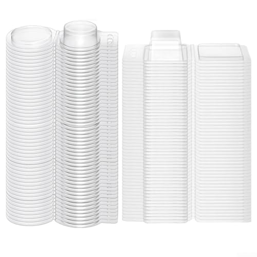 Klare Kunststoffschalen für Wachsschmelzen, ideal für selbstgemachte Kerzen und Seifen (100 runde Stück) von Zilimontt