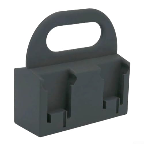 Langlebiger ABS-Batteriehalter für 14-V- und 18-V-Werkzeugbatterien, Organizer-Aufbewahrungsbox mit sicherem Design für Werkbank, Garage, Werkzeugkasten, Fahrzeug, Blau (Grau) von Zilimontt