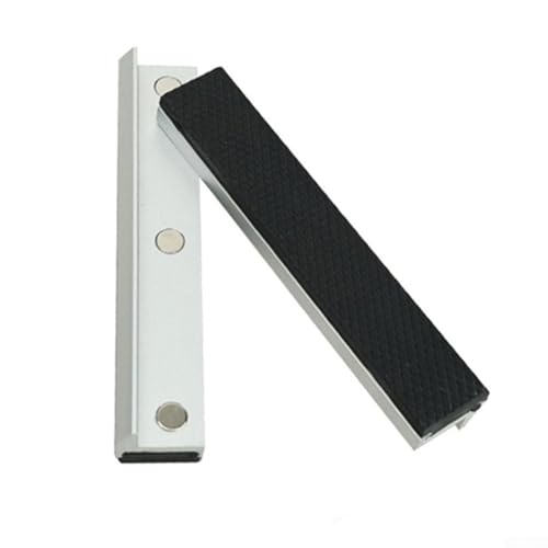 Magnetische weiche Gummibacken für Metall-Schraubstock, Werkbank, Werkzeugmaschinen, Aluminium-Legierung mit Anti-Rutsch-Muster, 7,6 - 20,3 cm Größenbereich für 12,7 cm, 2 Stück von Zilimontt