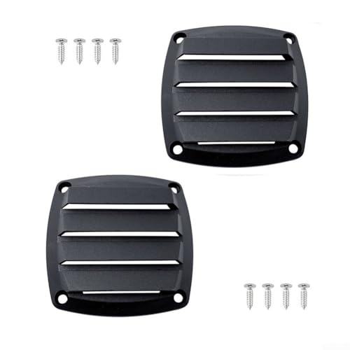 Marine Air Vent System 2 Pack of Louvered Vents for Boat Rumpf Air Circulation (Black) von Zilimontt