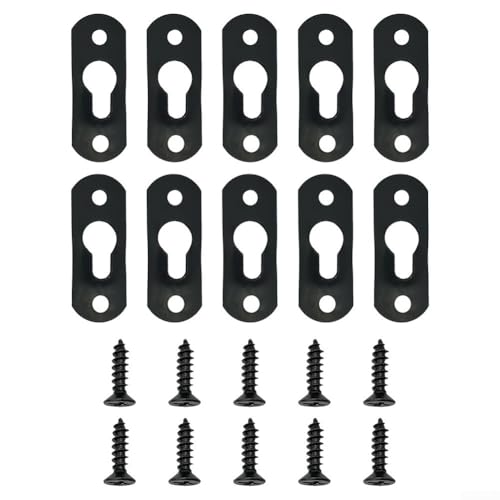 Metall-Schlüsselloch-Aufhänger-Set, stabile Verschlüsse für Kunstwerke und Bilderrahmen, inklusive zusätzlichen Schrauben Metall-Schlüsselloch-Aufhänger-Set, stabile Verschlüsse für Kunstwerke und Bilderrahmen, inklusive zusätzlichen Schrauben von Zilimontt