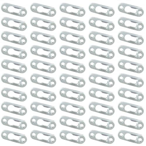 Metall-Wandhalterung mit Karabinerhaken für sichere Bilderrahmen und Spiegelbefestigung mit unsichtbarem Design (50 Stück) von Zilimontt