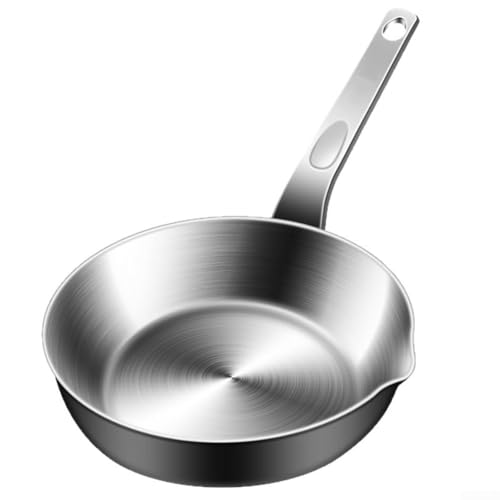 Mini Cast 316 Stainless Steel Skillet, Small Frying Pans with Drip-Spouts Pre-easoned Oven Safe Cookware, Camping Indoor Outdoor Cooking, Grill Safe, One Egg, Restaurant Chef Quality(L) von Zilimontt