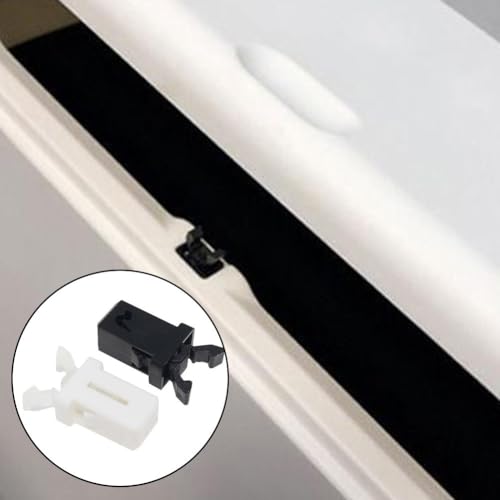 Mülltonnen-Ersatz-Verriegelungs-Clips, selbstschließender Mechanismus für sicheren Deckelverschluss (Weiß, 10 Stück) von Zilimontt