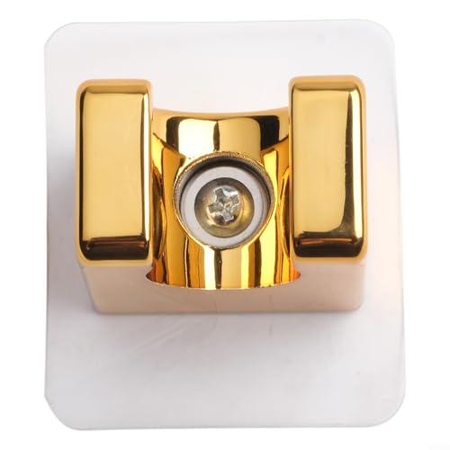 Polierter verstellbarer Handbrausehalter mit Bohrinstallation und starker Tragfähigkeit für verschiedene Duschköpfe (Gold) von Zilimontt