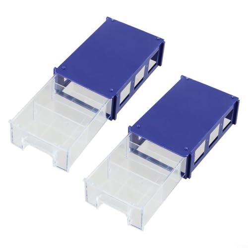 Praktische und stapelbare Kunststoff-Aufbewahrungsbox für Hardware und Bastelartikel, transparente Schubladen mit benutzerfreundlichem Griff (2 Stück transparent) von Zilimontt