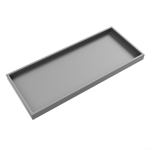 Praktisches Silikon-Tablett für eine ordentliche und zugängliche Badezimmer-Organisation (grau, 30 x 12,5 cm) von Zilimontt
