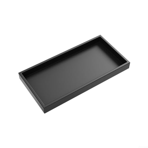 Praktisches Silikon-Tablett für ordentliche und zugängliche Badezimmer-Organisation (schwarz, 20 x 10 cm) von Zilimontt