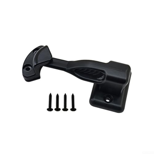 RV-Türstopper, Drehriegel, Türstopper, 97 x 46 mm, Türschloss-Set für Wohnmobile, Nylon-Türschloss, Outdoor-Wohnwagentürhalter, Türschloss, drehbarer Riegel mit Schrauben (schwarz) von Zilimontt