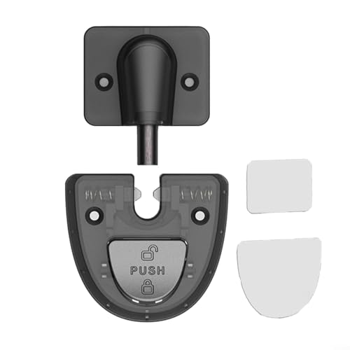 Saugnapf-Türstopper mit Schloss, windabweisend, Design für einfache Installation und Geräuschunterdrückung (schwarz) von Zilimontt