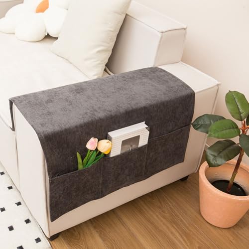 Schicke Polyester-Sofa-Armlehnenbezüge, um Ihr Wohnzimmer-Erlebnis zu verbessern (schwarz und grau) von Zilimontt