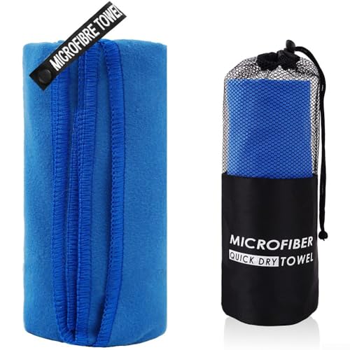 Schnell trocknendes Mikrofaser-Handtuch für den aktiven Gebrauch, leicht und weich für ein angenehmes Erlebnis, perfekt für Schwimmen und Fitness (30 x 30 A) von Zilimontt