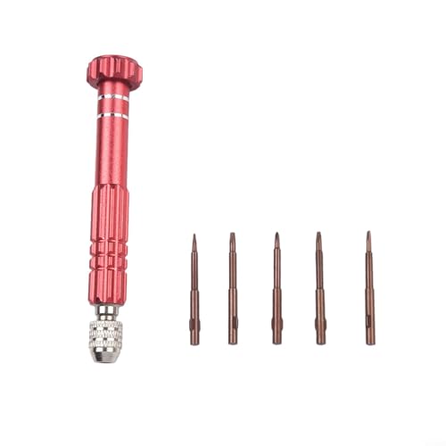 Schraubendreher-Set für Handy- und Uhren-Reparatur, mit magnetischen Spitzen und Stahlkonstruktion (rot) von Zilimontt