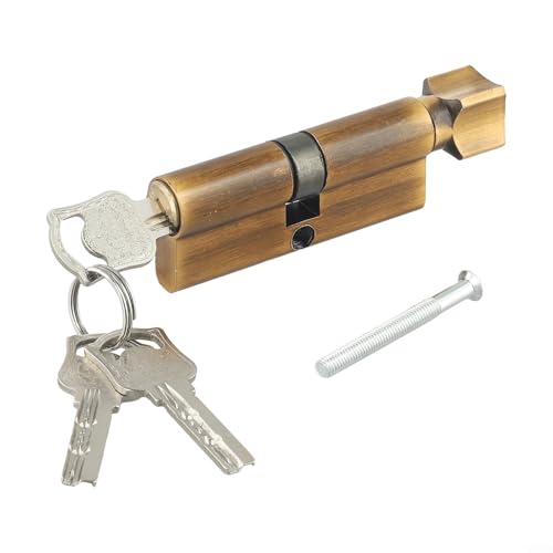 Sichern Sie Ihr Zuhause mit 70 mm Anti-Diebstahl-Türschloss-Zylinder, gleiches Schlüssel-Zugangs-Design (gelbe Bronze) von Zilimontt