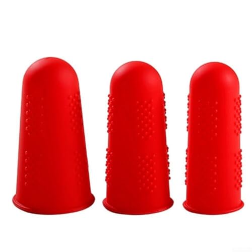 Silikon-Fingerhüllen für die Küche, 35 Stück, verbrühungssicher (rot, 3 Stück) von Zilimontt