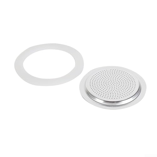 Silikon-Gummidichtung und Filtersieb-Set für Mokkakanne | Espressomaschinen-Ersatzteile | Gummidichtung für Kaffeemaschine | 3 Tassen + Sieb (12 Tassen + Sieb) von Zilimontt