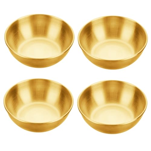 Stapelbare Dipschalen aus Edelstahl, 4 Stück, für einfache Lagerung und Verwendung (Gold) von Zilimontt