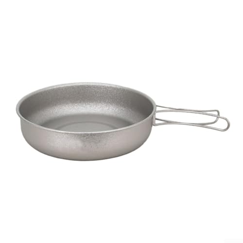 TC4 Ti-Legierung Bratpfanne 180 mm für Camping mit tragbarem Klappgriff (bunt) von Zilimontt